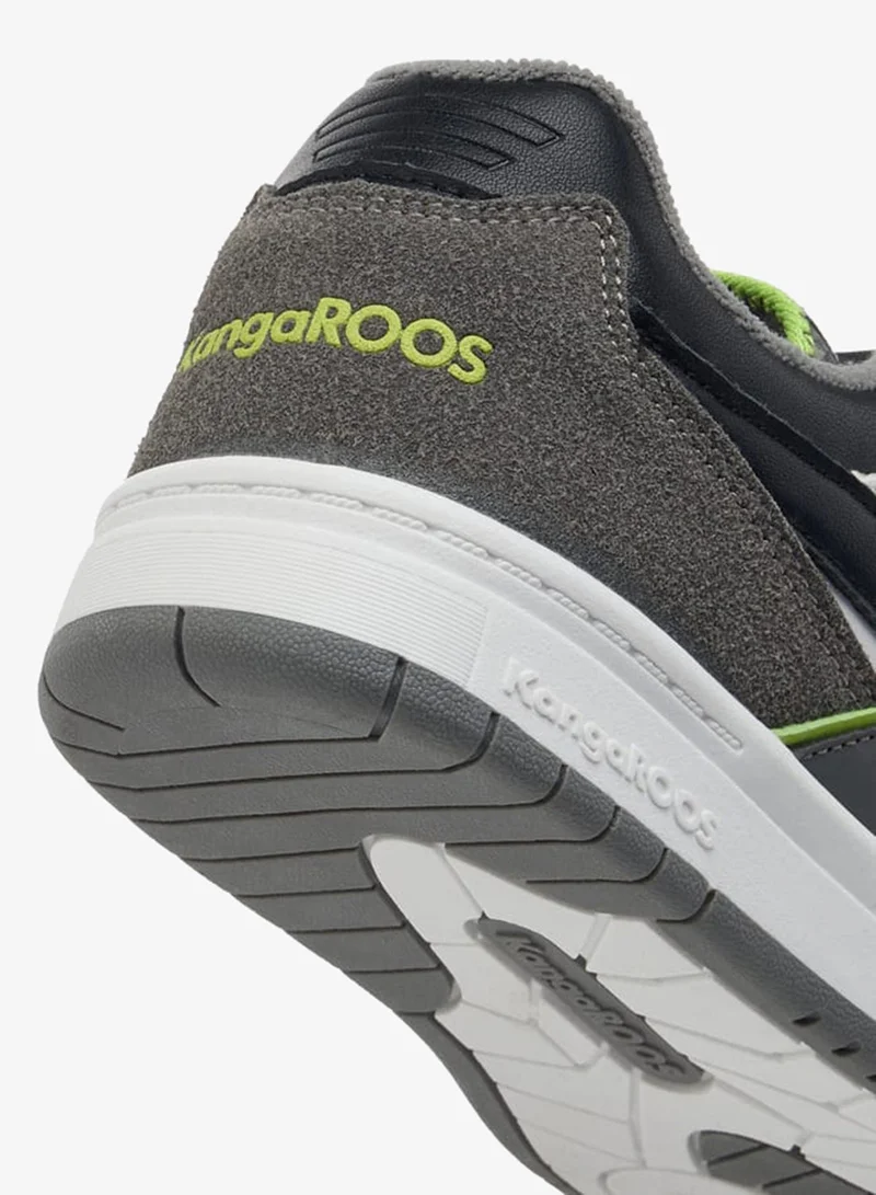 kangaROOS GREY Girls' Logo Detail Sports Shoes with Hook and Loop Closure for Women | Best Price UAE