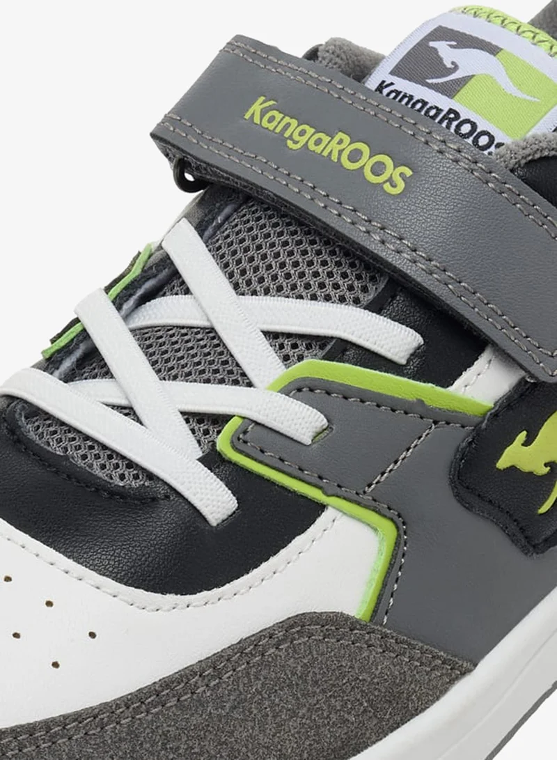 kangaROOS GREY Girls' Logo Detail Sports Shoes with Hook and Loop Closure for Women | Best Price UAE