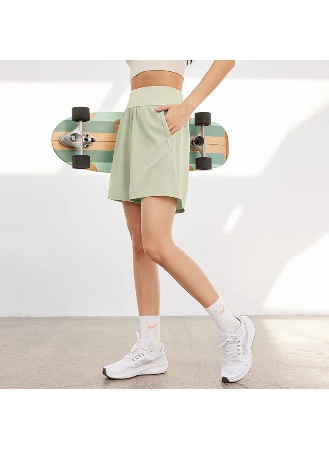 Never Me Women's Sports Pants, Casual Shorts, High-waisted, Tummy Control, Loose-fitting, Breathable, Quick-drying, For Running, Fitness, And Boxing, Summer - Image 1