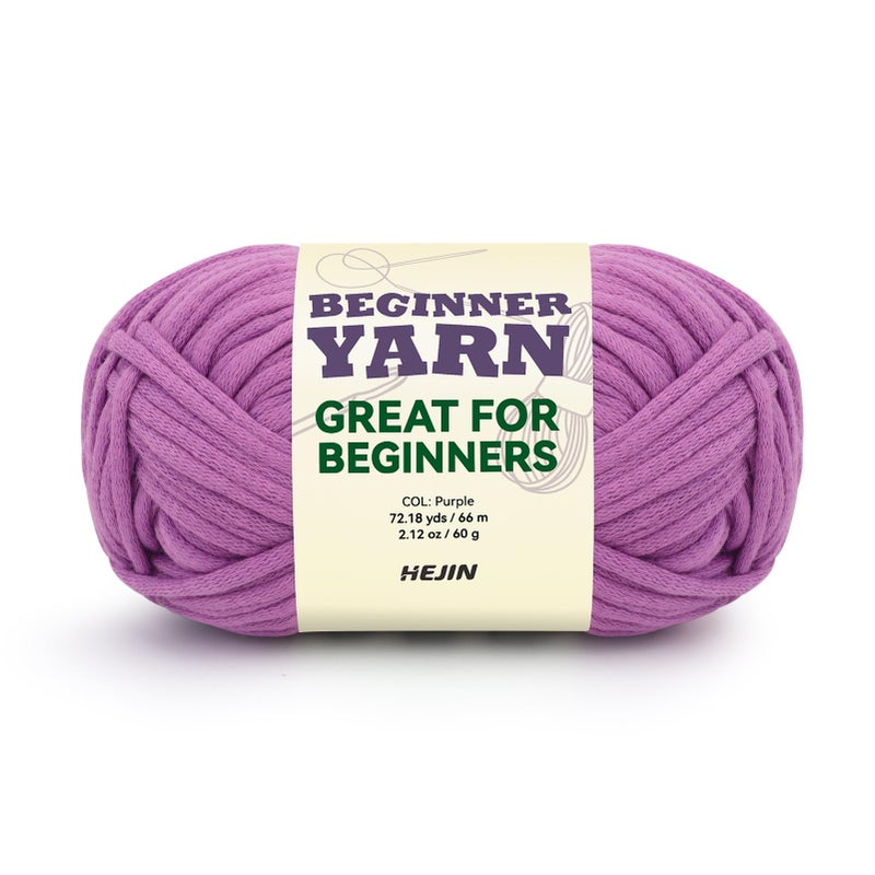 60g Purple Yarn for Crocheting and Knitting66m 72yds Cotton Yarn for Beginners with EasytoSee StitchesWorstedWeight Medium 4CottonNylon Blend Yarn for Beginners Crochet Kit Making