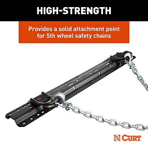 CURT 16000 5th Wheel Hitch Safety Chain Anchors, Fits Industry-Standard Rails - Image 4