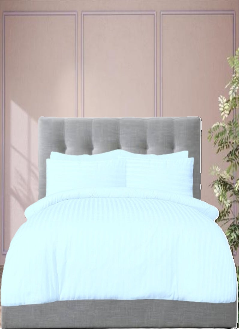 Blueberry 4 Pieces Single Size Duvet Cover Set - Includes 1 Duvet Cover (150x200cm), 1 Fitted Sheet (120x200+20cm), 2 Pillow Cases (53x75cm) - Image 1