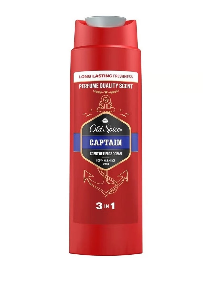 أولد سبايس جل الاستحمام كابتن 3 في 1 400 مل - Image 1
