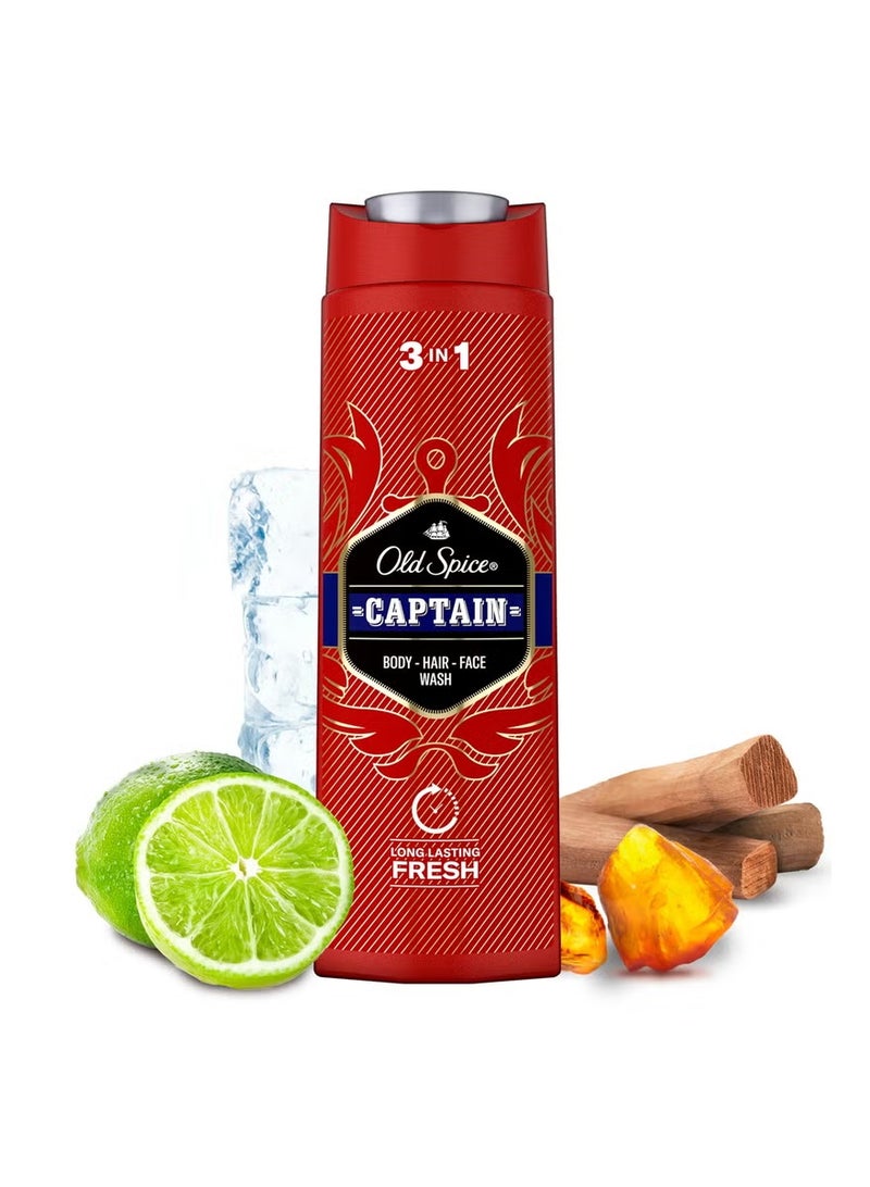 أولد سبايس جل الاستحمام كابتن 3 في 1 400 مل - Image 3