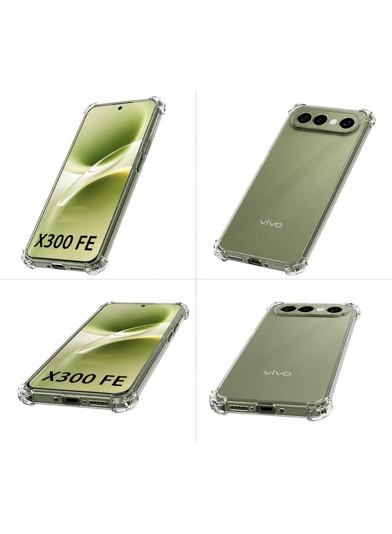 جراب شفاف لهاتف Vivo X300 FE، مصنوع من مادة TPU الناعمة والشفافة، مع غطاء خلفي واقٍ شفاف لهاتف Vivo X300 FE - Image 5