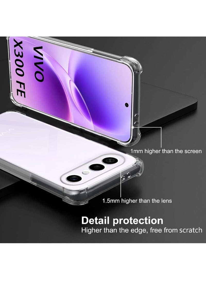 جراب شفاف لهاتف Vivo X300 FE، مصنوع من مادة TPU الناعمة والشفافة، مع غطاء خلفي واقٍ شفاف لهاتف Vivo X300 FE - Image 4