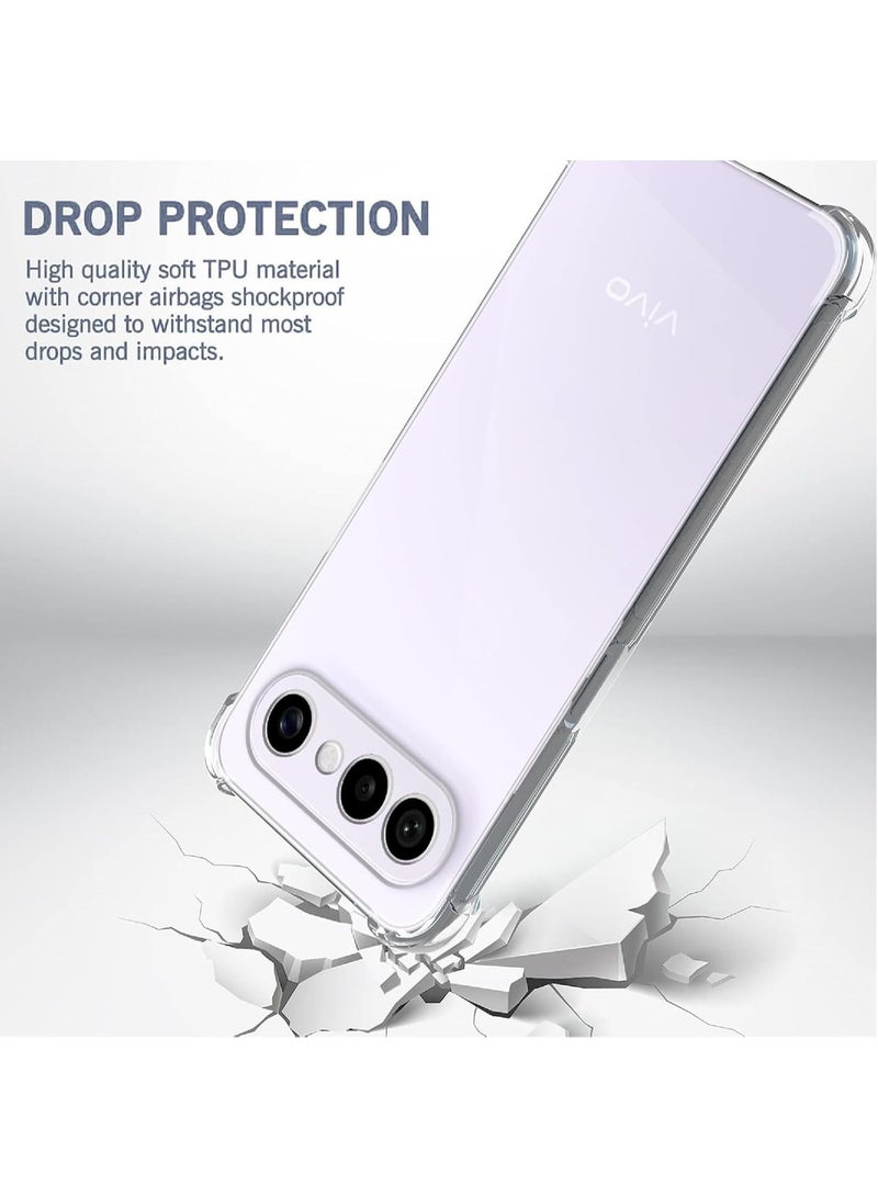 جراب شفاف لهاتف Vivo X300 FE، مصنوع من مادة TPU الناعمة والشفافة، مع غطاء خلفي واقٍ شفاف لهاتف Vivo X300 FE - Image 3