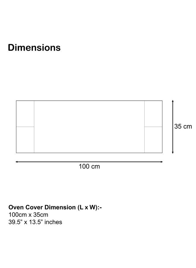 NABAAT Microwave Oven Cover for Kitchen Decor Durable Dustproof Waterproof Modern Design with 4 Side Pockets for Kitchen Accessories - Black (100 x 35cm) - Image 3