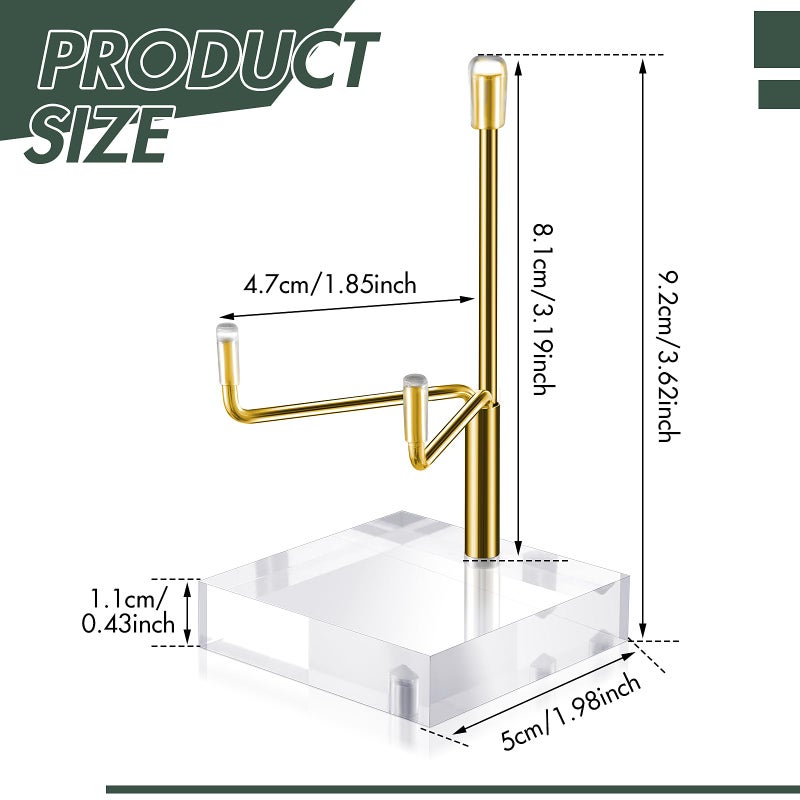 Sibba Adjustable Metal Arms Display Stand Photo Stand Easel Acrylic Base Small Holder Case Plate Clear Base Home DÃ©cor Accents Rack for Picture Decorative Book Coral Geodes Rock - Image 3