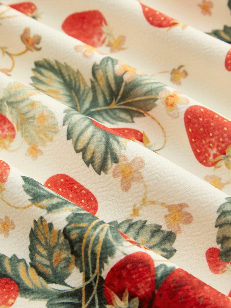 CIDER Summer Mini Dresses for Women Fruit Pattern Sweetheart Neck Sleeveless Sundress Knotted Tie A Line Sun Dresses Multicolor - Image 5