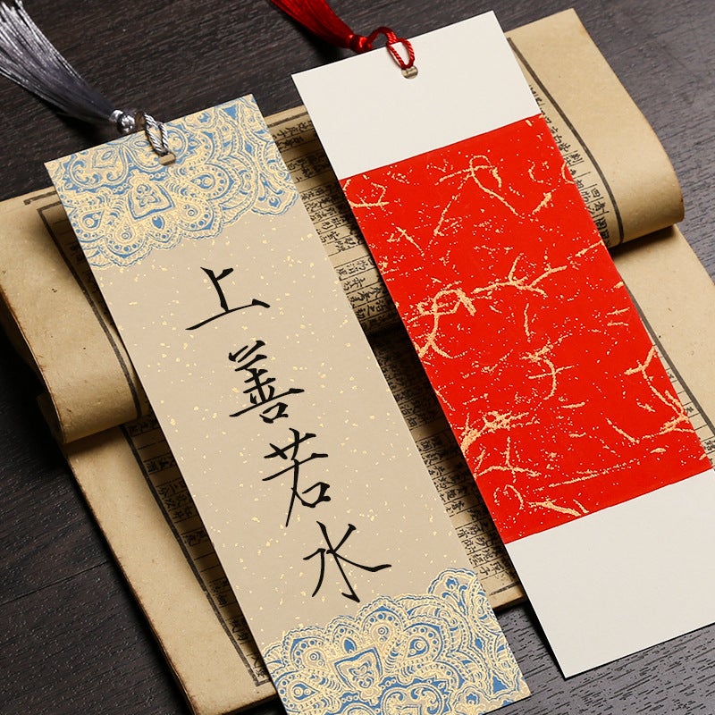 Batik Bookmarks, Calligraphy Paper, Semi-Raw Cardstock, Lens Paper, Calligraphy Small Script Creation, Blank Thickened Colored National Exhibition Works - Image 3