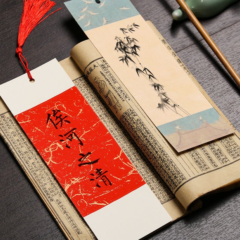 Batik Bookmarks, Calligraphy Paper, Semi-Raw Cardstock, Lens Paper, Calligraphy Small Script Creation, Blank Thickened Colored National Exhibition Works - Image 2