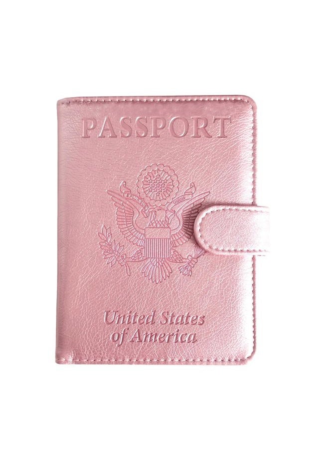 ZYAQUDEC Passport Holder with Vaccine Card Slot, Travel Wallet, pink, Modern - Image 1