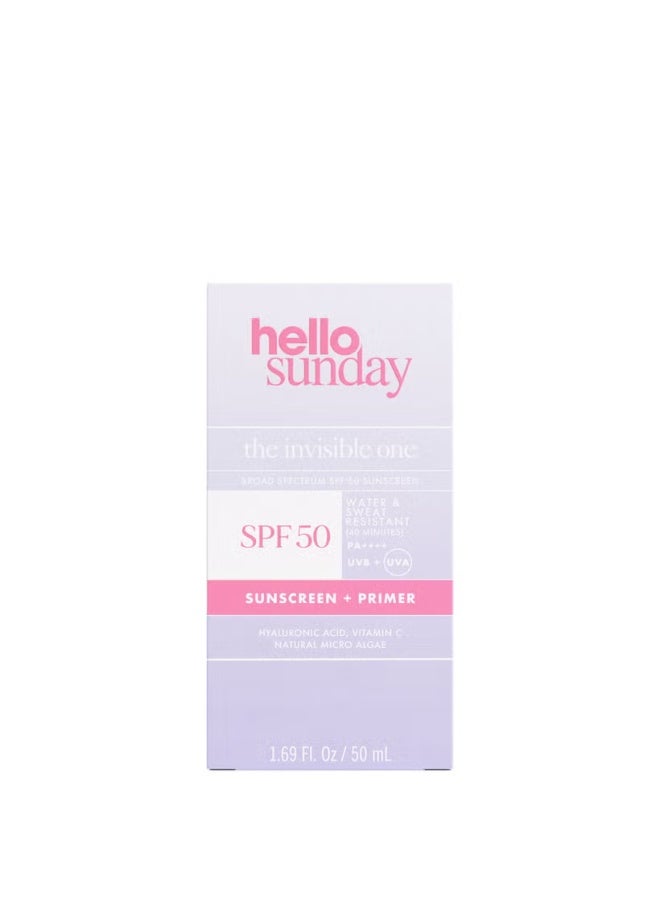 Hello Sunday The Invisible One - Invisible Primer SPF 50 With Hyaluronic Acid And Vitamin C - 50ml Pa++++ - Image 2
