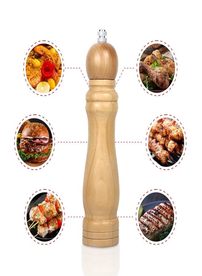 Cyrox Wooden Manual Salt Pepper Grinder Mill Salt and Pepper Mixer Spice Seasoning Mill Sprinkler Manual Shaker Grinder, Spice Storage Ceramic Crusher (1Pcs) - Image 3