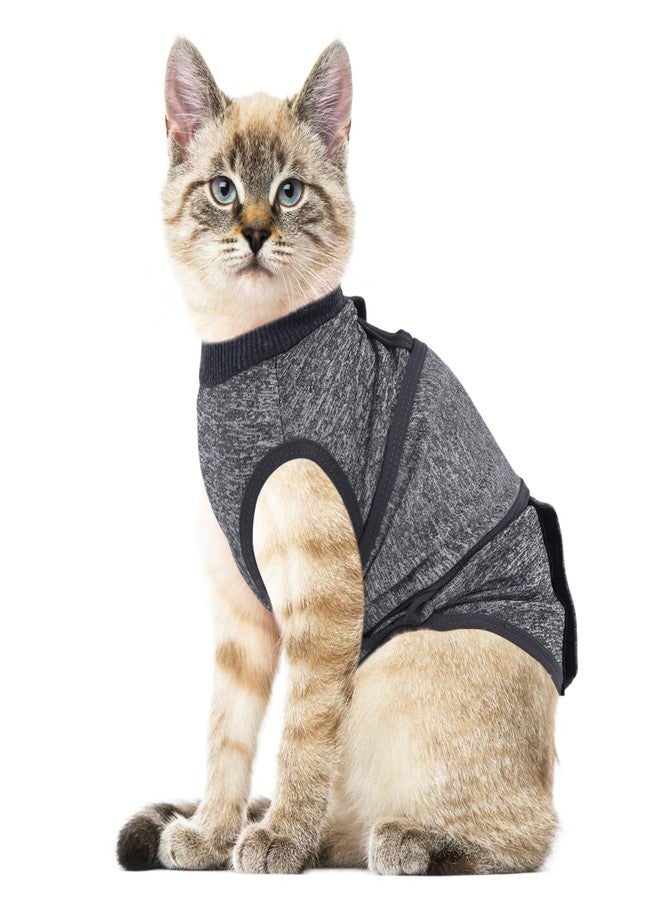 SoeKoa Cat Anxiety Jacket, Anxiety Vest for Cats, Jackets for Cats Only, Self-Adhesive Adjustable Pet Calming Wrap Shirt,Calming Wrap for Pets to Relieve Stress (Grey, Large) - Image 1