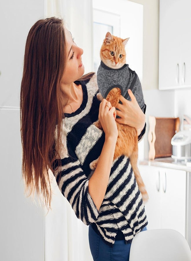 SoeKoa Cat Anxiety Jacket, Anxiety Vest for Cats, Jackets for Cats Only, Self-Adhesive Adjustable Pet Calming Wrap Shirt,Calming Wrap for Pets to Relieve Stress (Grey, Large) - Image 4