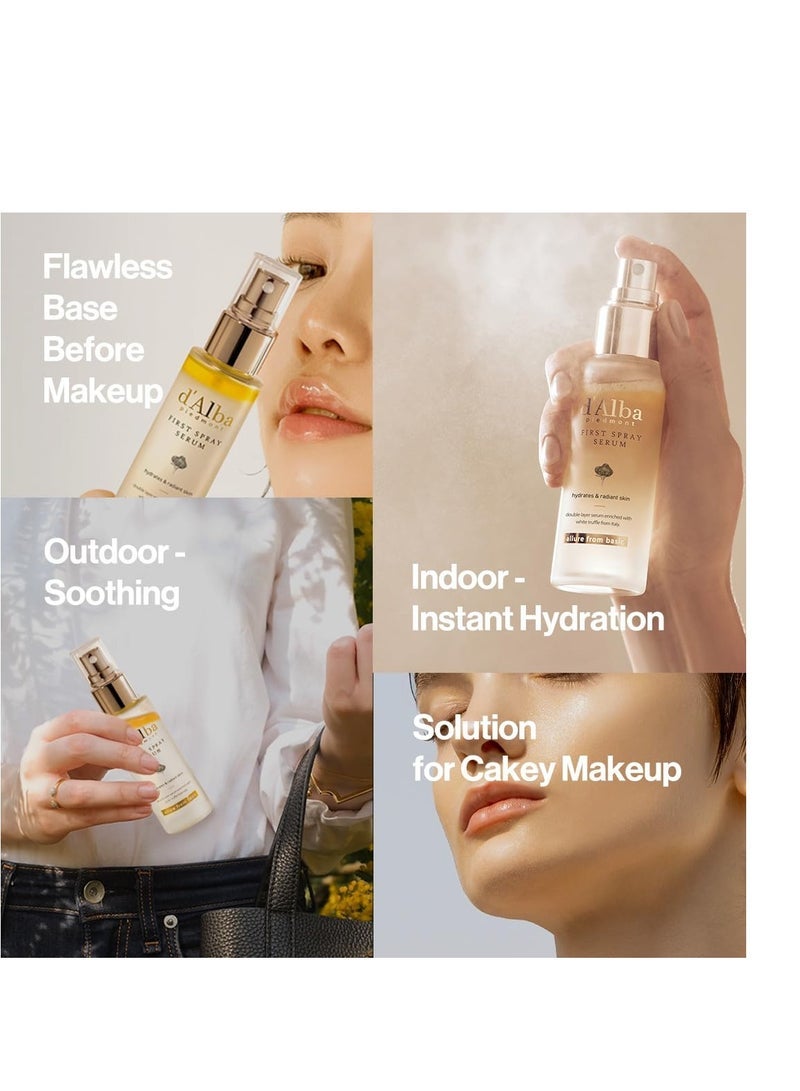 d'Alba Italian White Truffle First Spray Serum, Vegan Skin Care, Hydrating Face Moisturizer, Glow Serum for Radiant Skin, Non Comedogenic, All In One Mist, Korean Skin Care (1.69 fl oz.) - Image 4