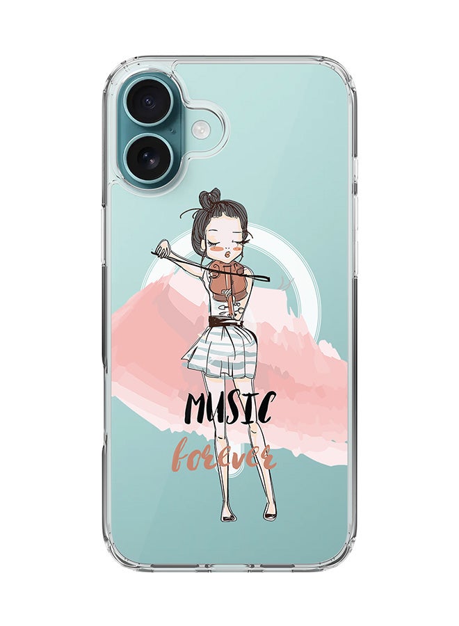 Stylizedd غطاء آيفون 16 بلس [متوافق مع ماغسيف] غطاء مغناطيسي رقيق شفاف - موسيقى للأبد - Image 1