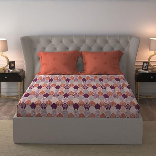 MYTRIDENT Celebration Bedsheet Gifting Collection Double Size - Mehfil Rust - Image 3