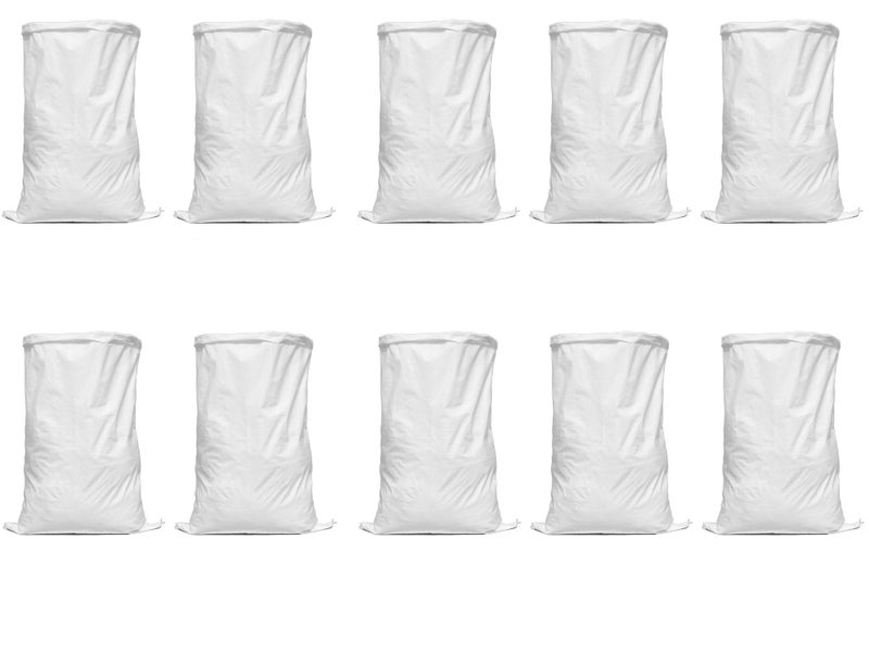 PackSmith White Gunny Bags 12x18 Inches | 10Kg Capacity Lightweight Woven Bora for Food Parcel Packing | Reusable Sack for Storage, Courier, Household Use | Empty Poly Bag Set of 10 Pieces - Image 3