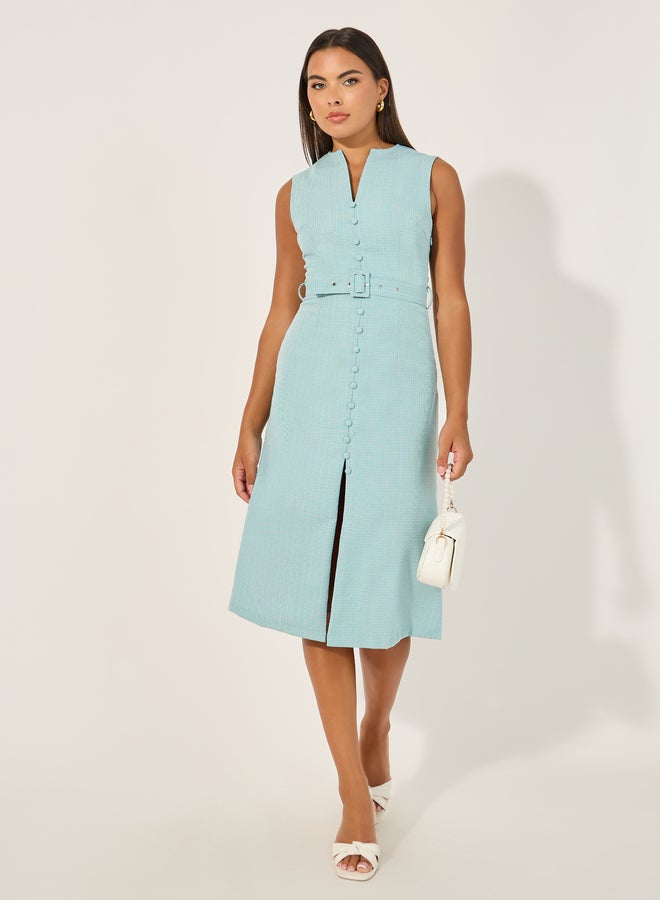 Styli Belted Buttoned Dress - Image 2