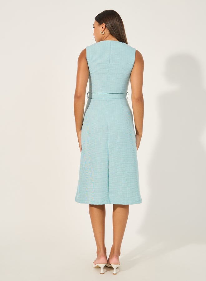 Styli Belted Buttoned Dress - Image 5