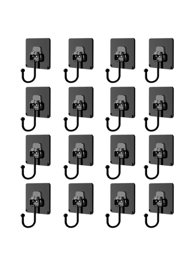 16 قطعة من الخطافات اللاصقة، خطافات حائط للتعليق، علاقات حائط مقاومة للماء للحمام والمنزل