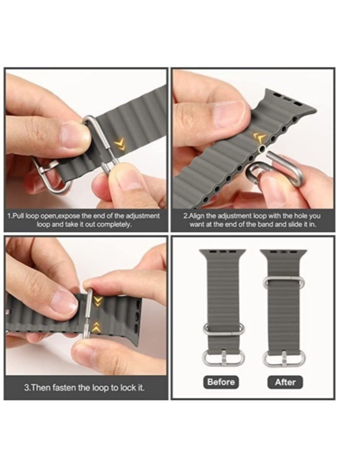 ELTRAZONE - 4 Pack Sport New Silicone Band Compatible with Apple Watch Ultra Ocean 42/44/45/49mm Strap for iWatch Series Ultra 8 7 6 5 SE - Image 1