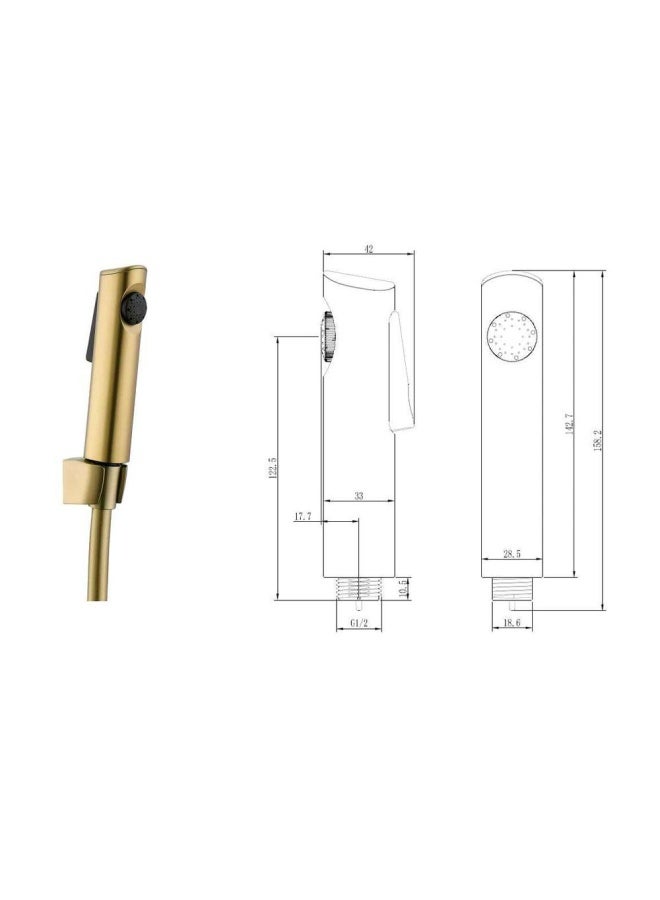 DANUBE HOME Milano Phantom Bidet Set - Brushed Gold â€“ With 3-Year Warranty - Image 4