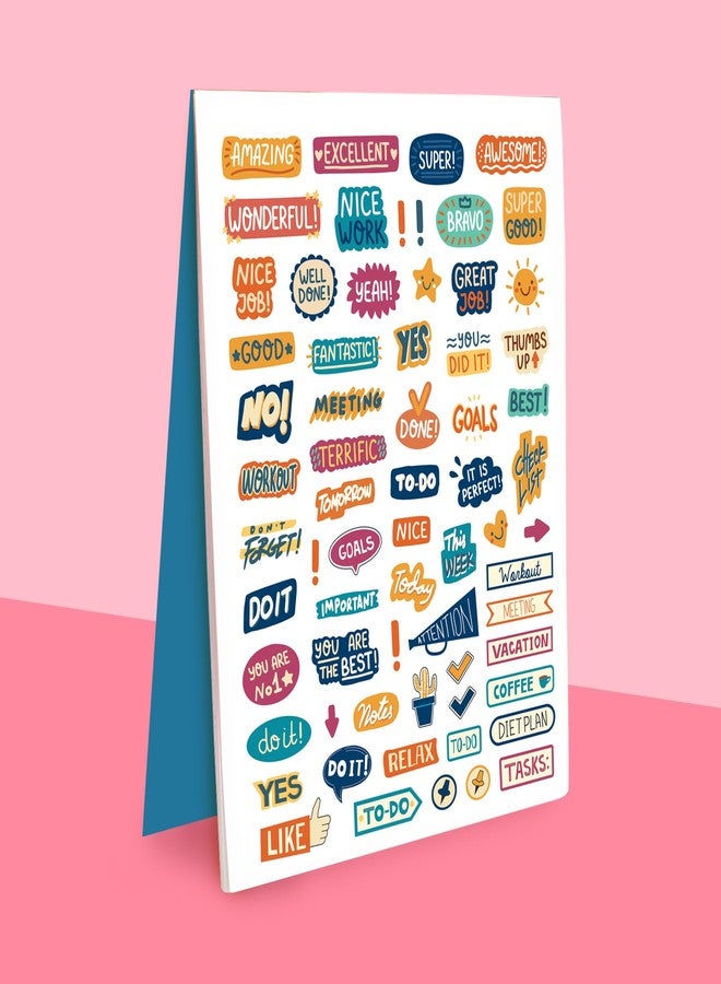 DOODLE Paper Sticker Book with 650+ Productivity Journal Stickers|Perfect for Journaling, Scrapbook Projects|650+ Stickers|A5 Book with 10 Pages, self-adhesive, notebook, 14.5 cm - Image 3