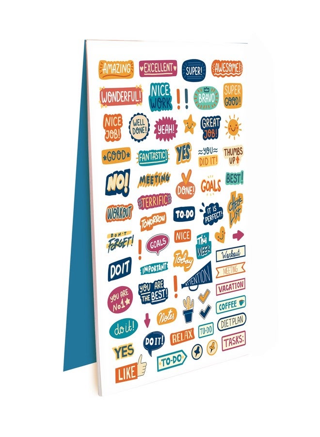 DOODLE Paper Sticker Book with 650+ Productivity Journal Stickers|Perfect for Journaling, Scrapbook Projects|650+ Stickers|A5 Book with 10 Pages, self-adhesive, notebook, 14.5 cm - Image 1