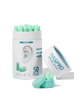 HASPRO [50 PAIRS] Eco-Friendly Bulk Pack, Ultra Soft Foam Earplugs in GIGA Tube with Carry Case, Best Earplugs for Noise Canceling, Snoring, Work, DIY, Noise Redcution SNR 38dB (Mint) - pzsku/ZA046315487EE2760C0DCZ/45/_/1680906428/8dab3de4-e7c5-4eef-bae1-6e2adf385dd7