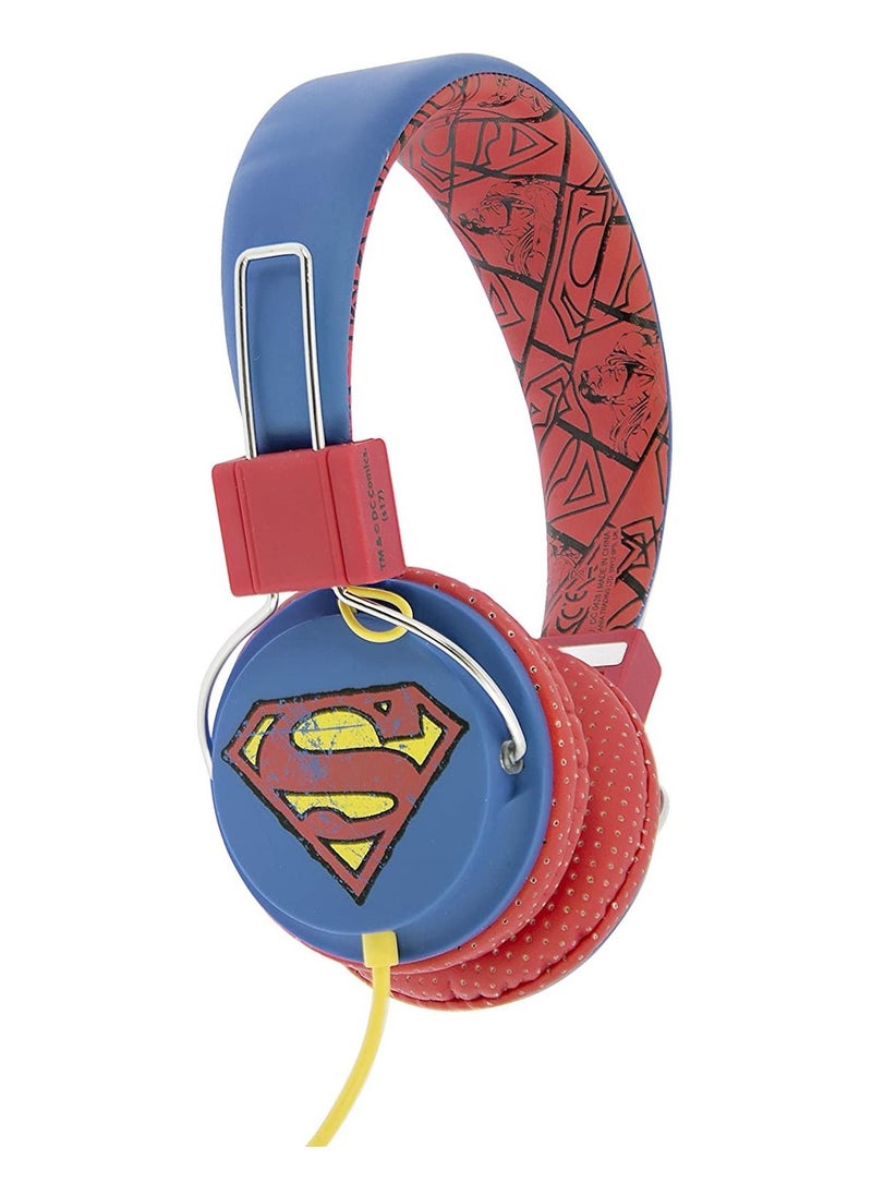 او تي ال سماعات رأس OTL On-Ear Tween - Superman Vintage قابلة للطي مع ميكروفون - متوافقة مع جميع الأجهزة عبر مقبس 3.5 مم  - Image 2