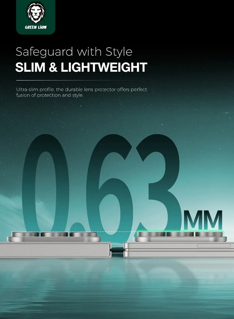 GREEN LION Classic Camera Lens Protector For Samsung Galaxy Z Fold 7 / Anti-Scratch Protection / High Transparency / 9H Hardness - Grey - Image 3