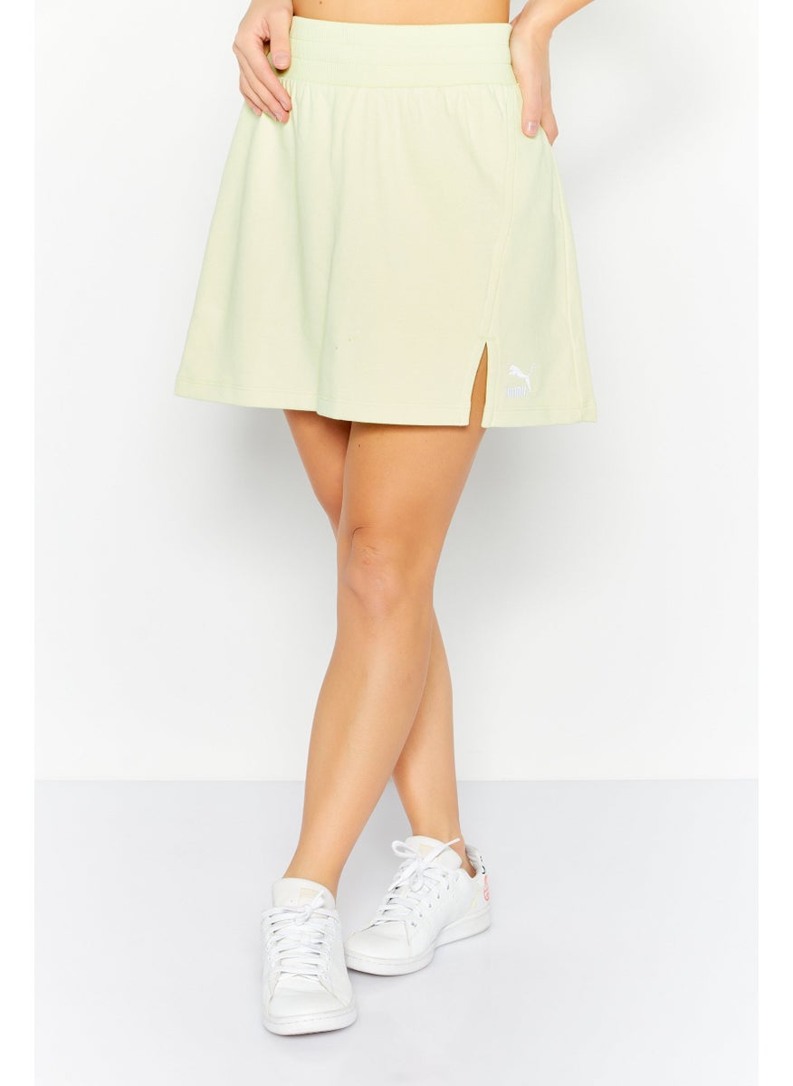 PUMA Women Sportswear Fit Training Short, Lime Green  - Image 1