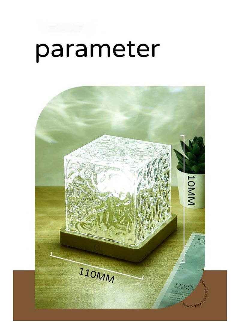 16 Colors Water Ripple Night Light,Water Ripple Table Lamp, Wave Table Lamp With Remote Control, 16 Color USB Power, Creative Bedside Atmosphere Lamp, Creative Bedside Flame Atmosphere Light Romantic Table Lamp Gift Starry Sky Projection Light, Wave Night Light for Bedroom - Image 5
