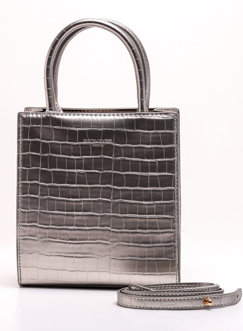 David Jones David Jones- The Vernis Leather Vertical Tote Bag model cm7026- The Pearl leather vertical lux shopper bag- Cross Body and tote bag for women