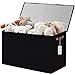 Bagnizer Large Toy Storage Box with Lids Collapsible Sturdy Baby Storage Organizer Chest Bin Basket for Kids Boys Girls Playroom Nursery Bedroom Closet 25x13x16 Black - Image 3