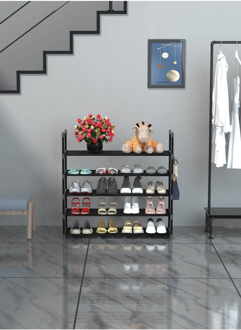 Cool Baby COOLBABY 5 Layer Metal Shoe Rack Adjustable Shoe Rack Storage Organizer Stackable Boot And Shoe Storage For Entrances  - Image 2
