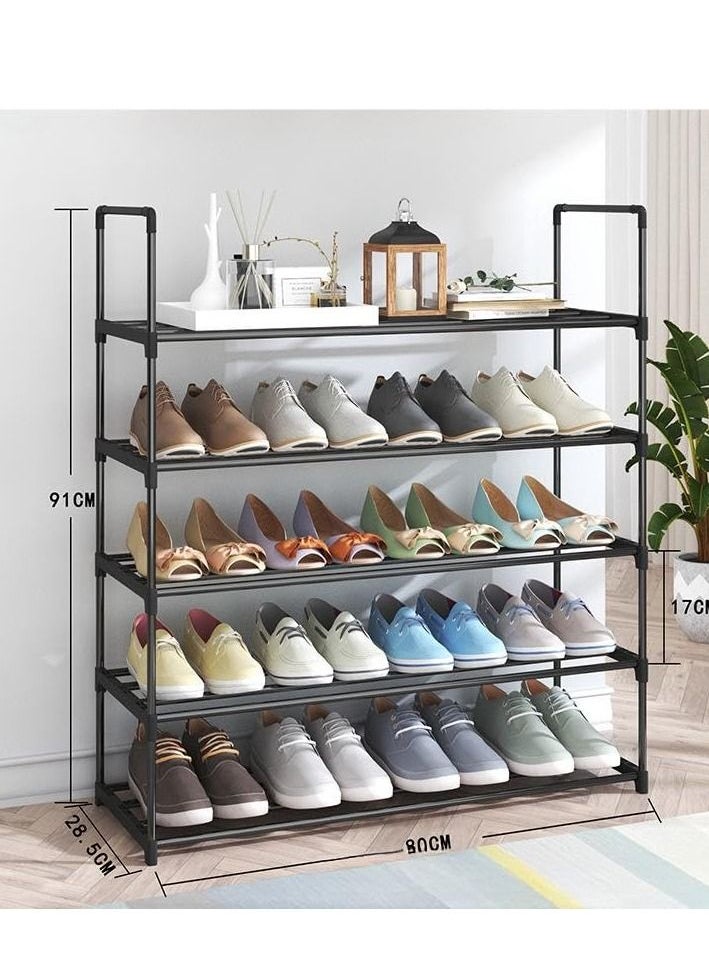 Cool Baby COOLBABY 5 Layer Metal Shoe Rack Adjustable Shoe Rack Storage Organizer Stackable Boot And Shoe Storage For Entrances  - Image 3
