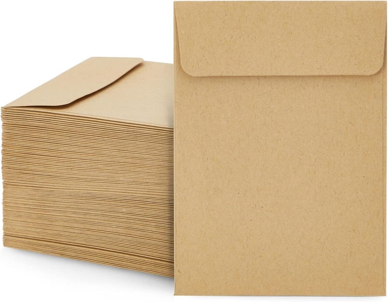 Juvale Juvale 100 Pack Small Seed Saving Envelopes  45x325 Blank Brown Small Paper Envelopes for Seeds Stamps and Mini Parts Storage  - Image 1