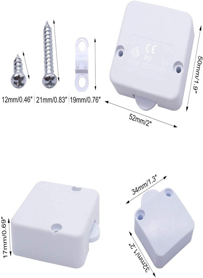 Protium Wardrobe Touch Normally Closed Wardrobe Touch Close Open Door Drawers On Off Light Switch (White) -Pack of 2 - Image 2