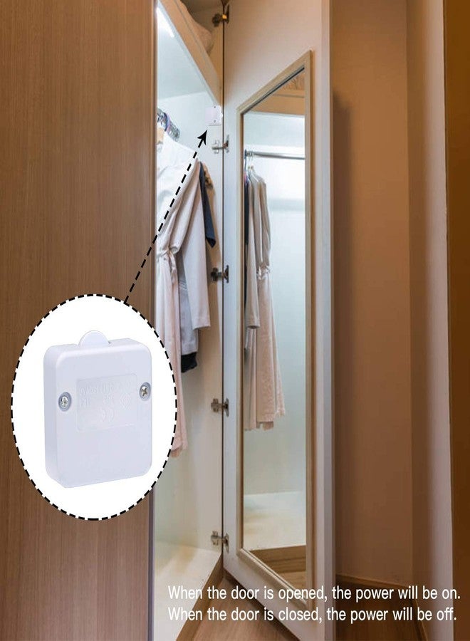 Protium Wardrobe Touch Normally Closed Wardrobe Touch Close Open Door Drawers On Off Light Switch (White) -Pack of 2 - Image 3