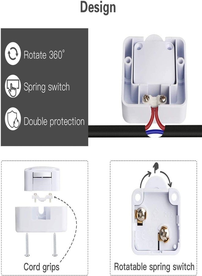Protium Wardrobe Touch Normally Closed Wardrobe Touch Close Open Door Drawers On Off Light Switch (White) -Pack of 2 - Image 4
