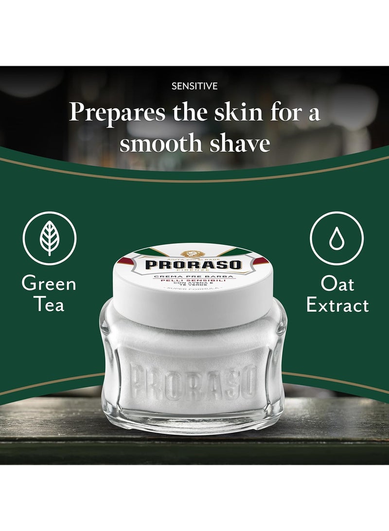 proraso Anti Irritation Pre Shave Cream With Green Tea & Oatmeal For Men 3.6 Ounce - Image 2