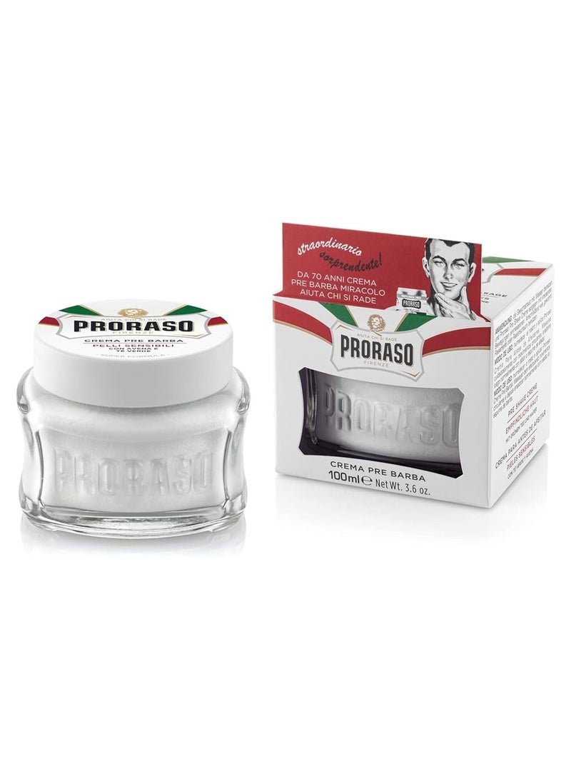 proraso Anti Irritation Pre Shave Cream With Green Tea & Oatmeal For Men 3.6 Ounce - Image 1