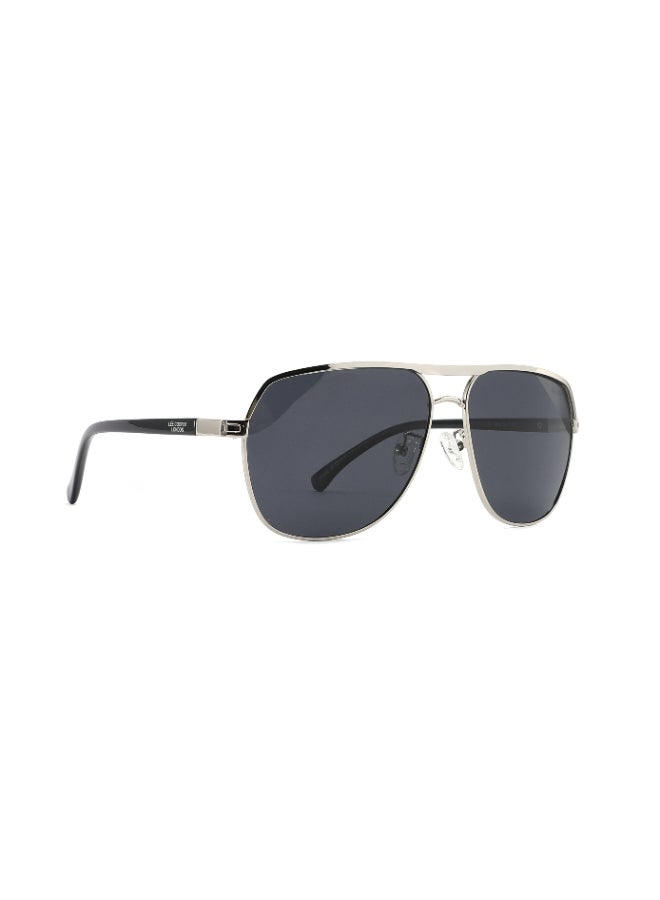 Lee Cooper Men Polarized Sunglasses Silver Frame Smoke Mirror Lens 60mm  - LC1016C03 - Image 2