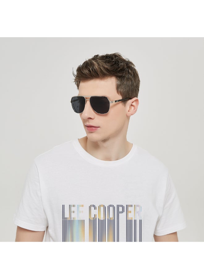 Lee Cooper Men Polarized Sunglasses Silver Frame Smoke Mirror Lens 60mm  - LC1016C03 - Image 4