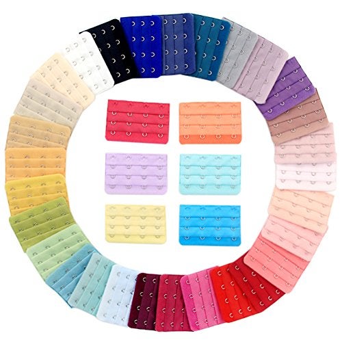 Hustar 20 Pcs Elastic 4 or 5 Hook Bra Strap Extenders Bra Extension for Women 4 Hooks - Image 2